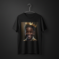 Baby Melanated King Kids Tee on black shirt