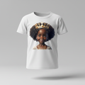 Little Queen Kids Tee ghost mannequin on white shirt