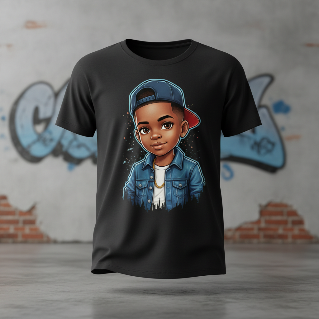 Young King Rising kids tee ghost mannequin mockup