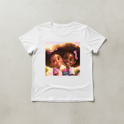 Best Friends Forever Women's Tee flat lay on white shirt